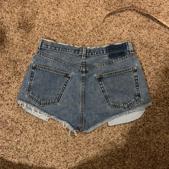 VINTAGE LEVI BLUE JEAN SHORTS. See description for size - Picture 3 of 4